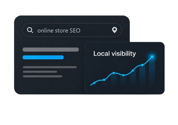 Local search visibility for ecommerce stores